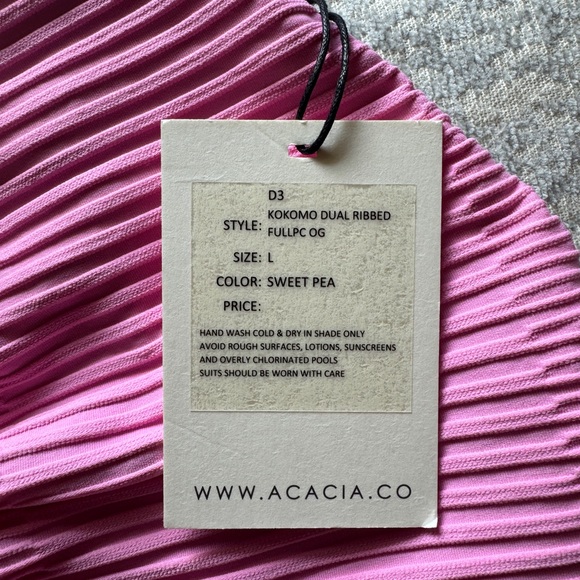 Acacia Swimwear Sweet Pea Ribbed Swimsuit - Picture 3 of 5